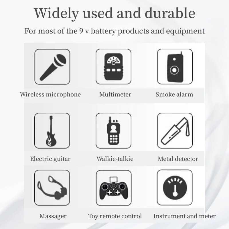 Doublepow Baterai 9V USB Rechargeable Battery Lithium 650 mAh 1PCS - DP-9V6 - Black/Blue