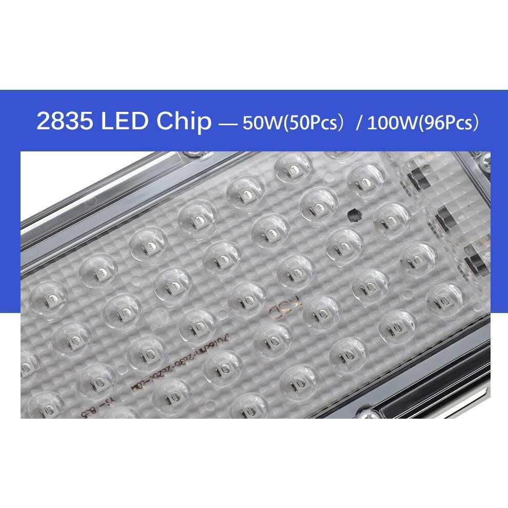 Lampu Sorot Floodlight UV LED Waterproof 90 Lumens 220V 50W - YC01 - Black