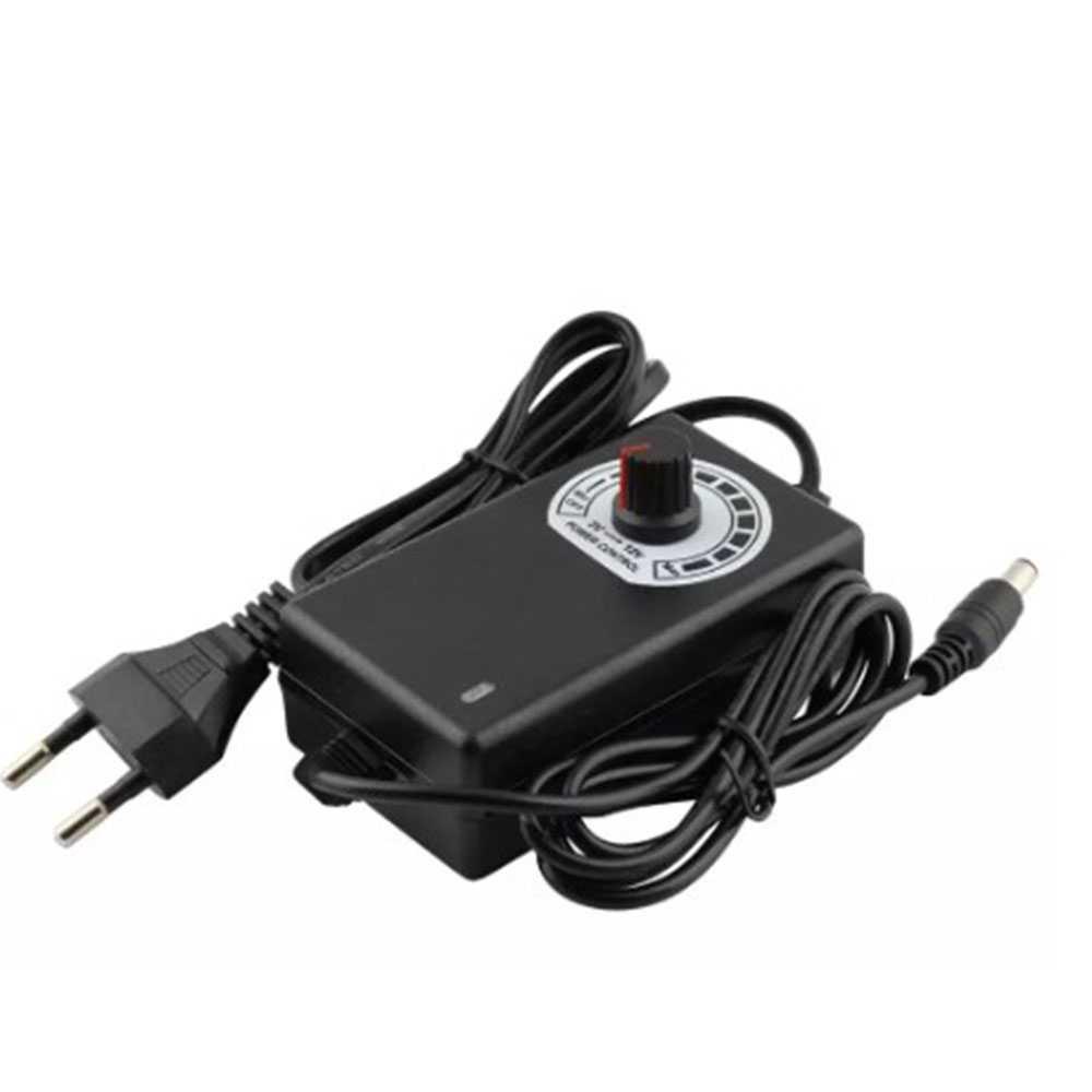 Adjustable Adaptor Power Supply 3V-12V 2A EU Plug - HX-03-12-20 - Black