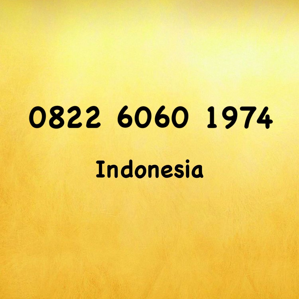 Nomor Cantik Simpati LOOP Seri Tahun - 60 - 74 - 0822 6060 1974