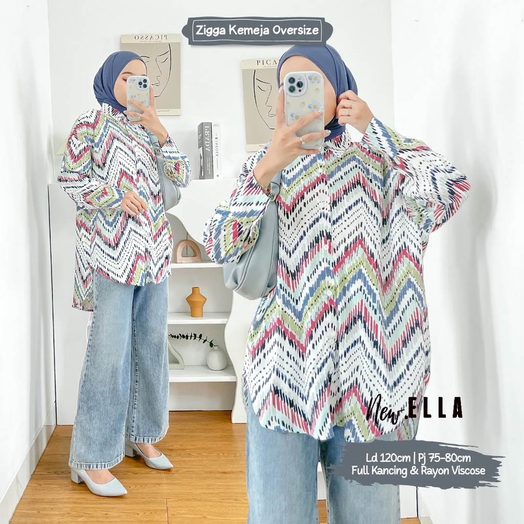 KEMEJA OVERSIZE / RAYON BLOUSE BUSUI BY DLINK STORE