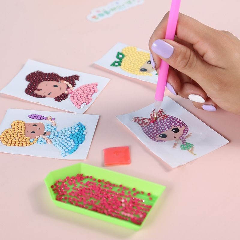 Sticker DIY Diamond Cutie Pop/DIY Mainan Anak Sticker Diamond Painting/Edukasi Painting Sticker Murah Sticker Korea