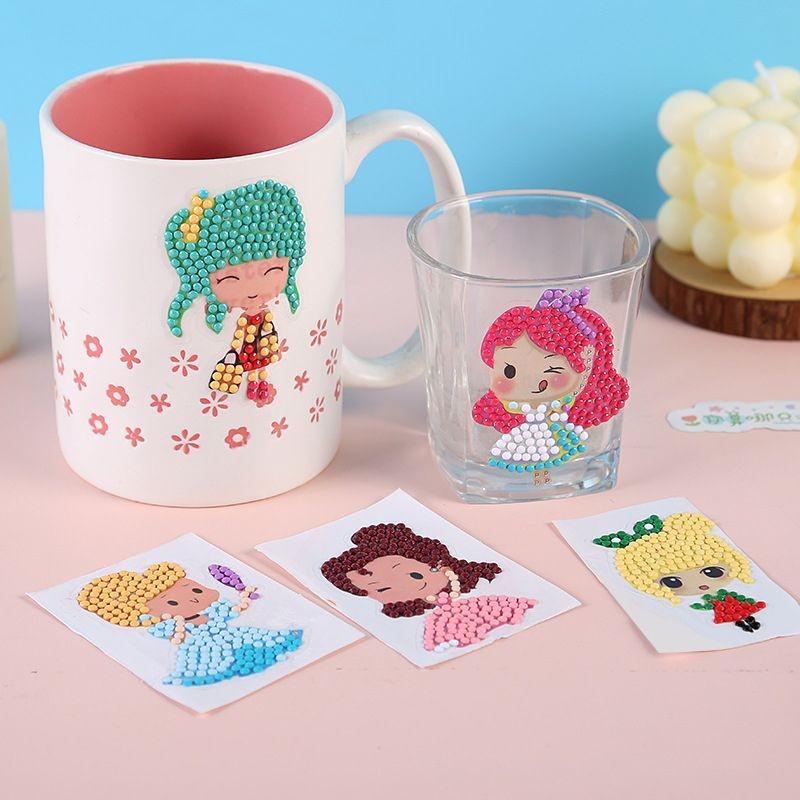 Mainan Anak - Sticker DIY Diamond Cutie Pop Sticker Motif Princess Edukasi Painting Sticker Murah Sticker Korea