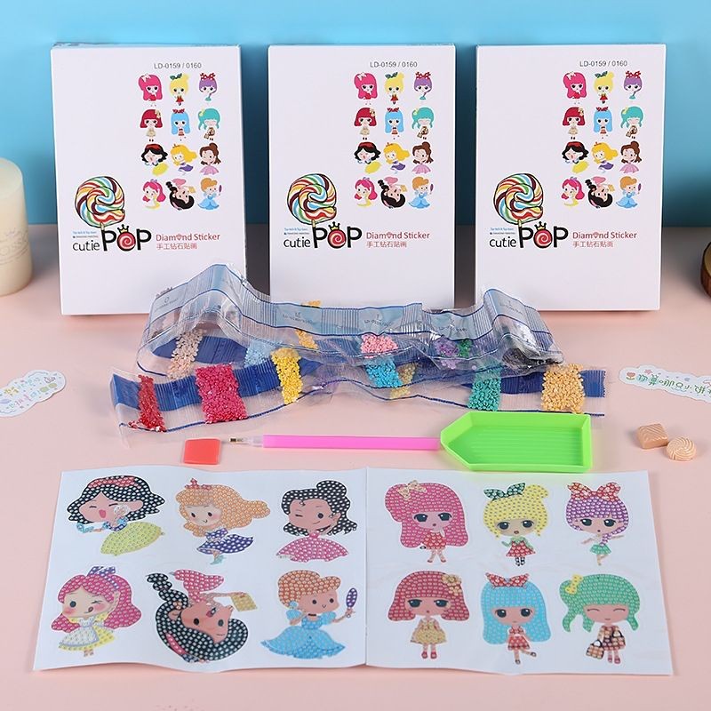 Sticker DIY Diamond Cutie Pop/DIY Mainan Anak Sticker Diamond Painting/Edukasi Painting Sticker Murah Sticker Korea