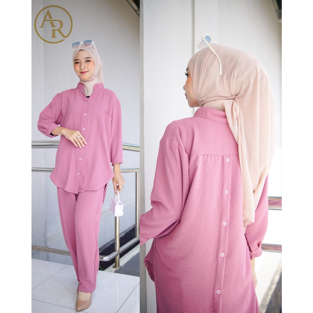 Setelan Baju Celana Wanita BAHAN CRINKLE KRINGKLE PREMIUM