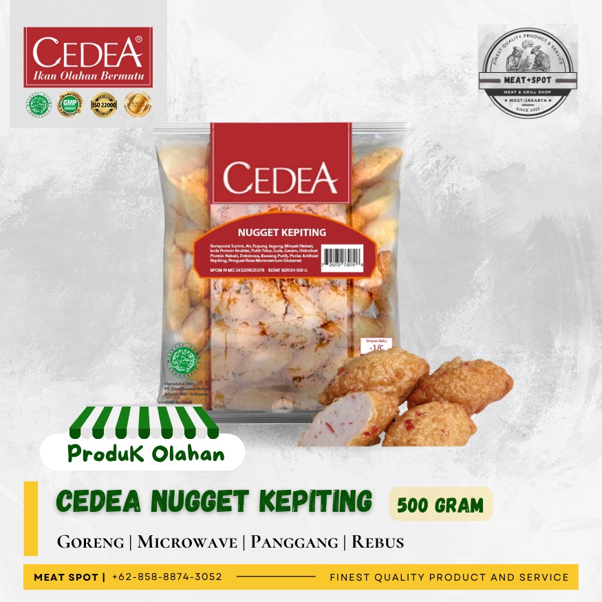 

Cedea Nugget Kepiting | Goreng/Panggang/Rebus | 500/1000 gr
