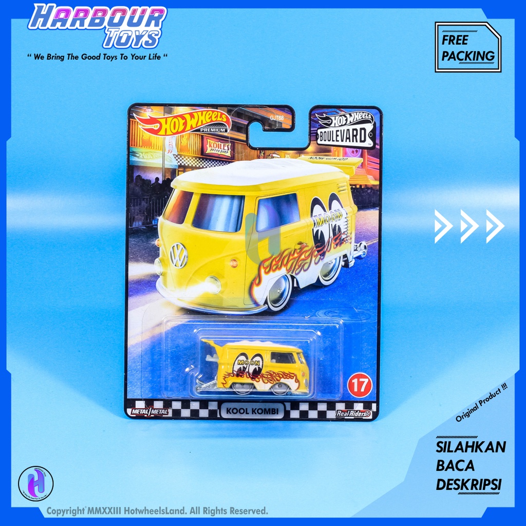Hot Wheels Premium Car Culture Boulevard Volkswagen Kool Kombi Mooneyes Diecast 1:64 Miniatur Mobil