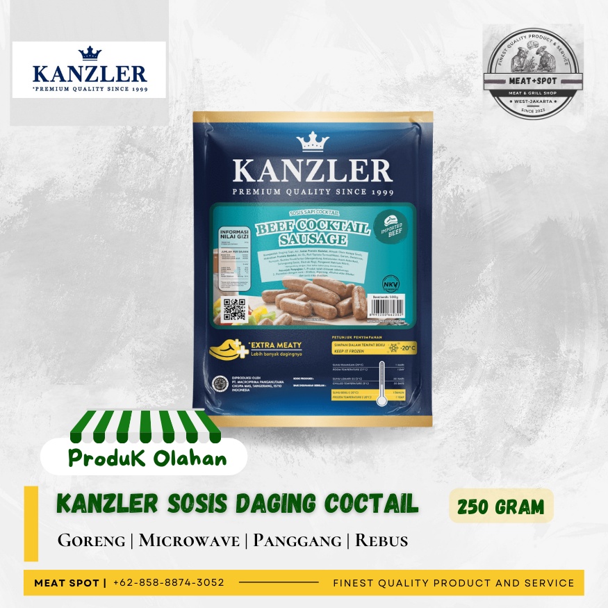 

Kanzler Beef Cocktail Sausage | Goreng/Panggang | 250 gr