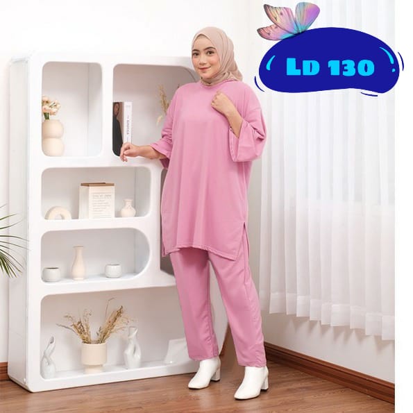 ONESET POLOS JUMBO CELANA ATASAN OVERSIZE BASIC RATA SETJUMB