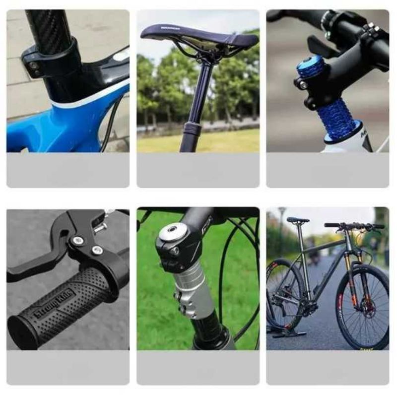 DEEM Gel Anti Slip Sepeda Carbon Fiber Metal Handlebar Seatpost 10g - D10