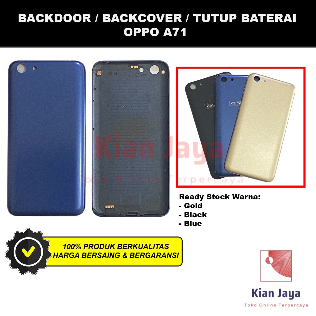 Backdoor Oppoo A71 Back Cover Tutup Belakang Baterai Cassing Casing Backcase Original