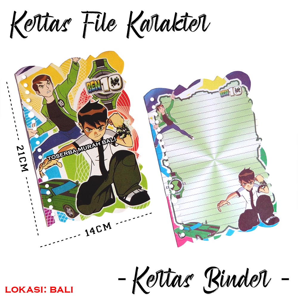 

Kertas Binder - Kertas File - Loose Leaf Karakter ben 10 a