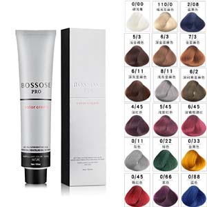 BOSSOSE PRO INTENSE LIGHT ASH BLONDE Brown Hair Color Cream Cat Rambut