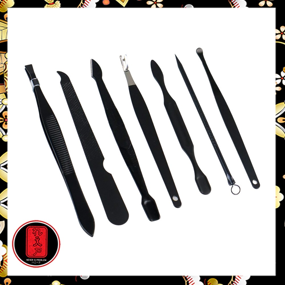 Biutte.co Set Perlengkapan Gunting Kuku Manicure Pedicure Nail Clipper 10 PCS - S0M020 - Black