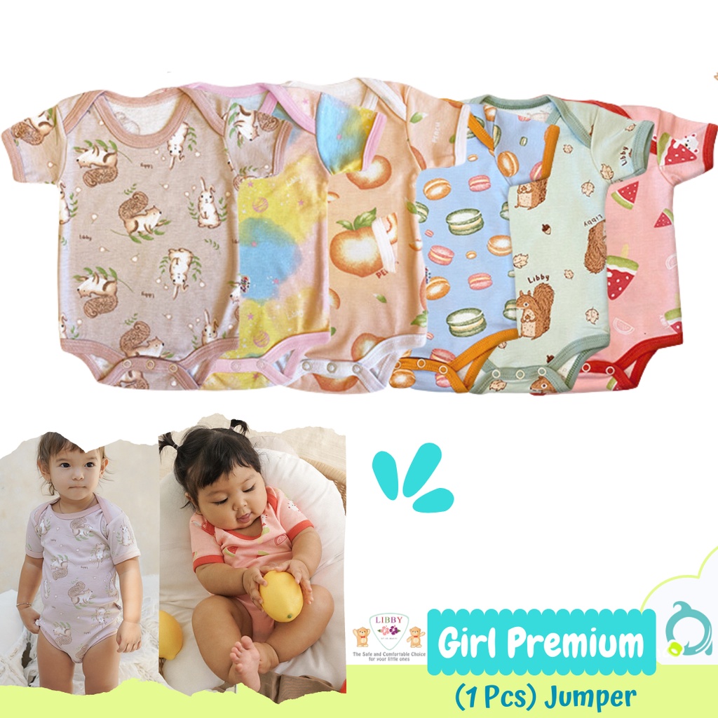 LIBBY Premium Jumper Motif Girl Size 0-12 Bulan (1 pcs/pack)