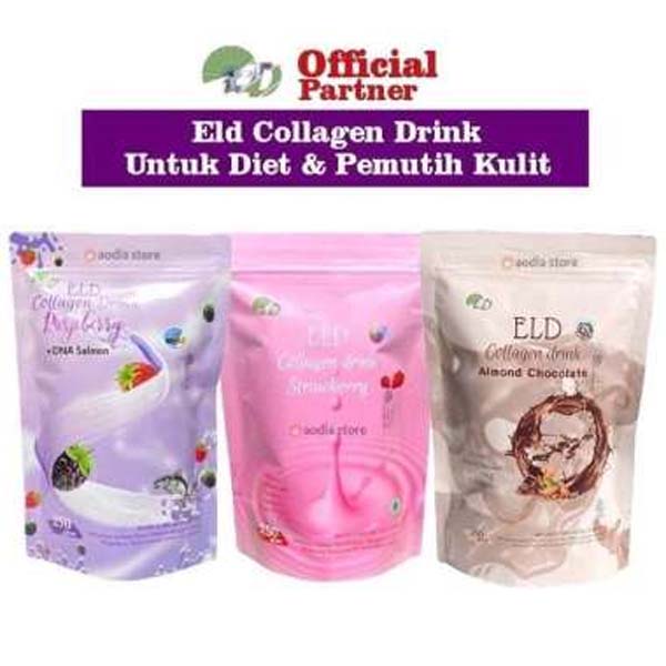 ELD Collagen Drink Strawberry Minuman Kolagen Suplemen Pemutih Kulit noera geamoore_Cerianti