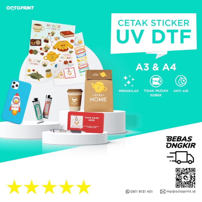 

Terlaris Cetak Sticker 3D Uv Dtf Timbul Decal Kering (Octoprint)