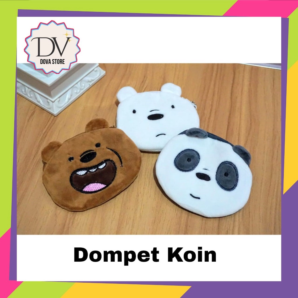 DOMPET KOIN WE BARE BEARS POUCH WBB PAN PAN ICE BEAR GRIZILY
