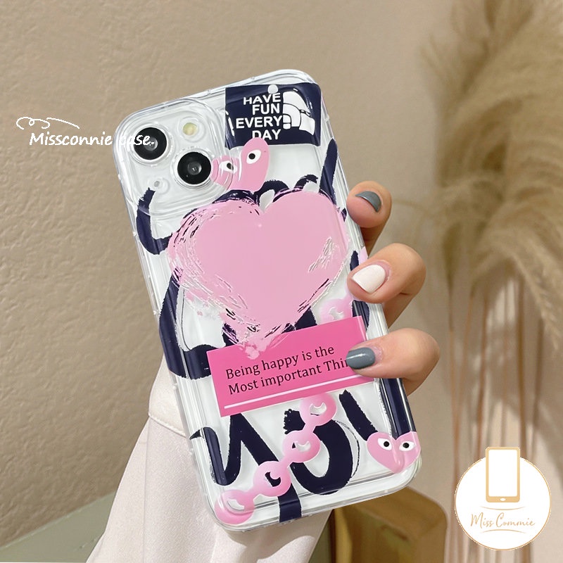 Fashion Comme Des Garcons Flower Label Case Redmi A1 12C 10C 9 9T 10 9A 10A 9C NFC Redmi Note 11 11s 10 10s 9 Note8 10 POCO F4 Kartun Graffiti Cinta Hati Shockproof Airbag Case