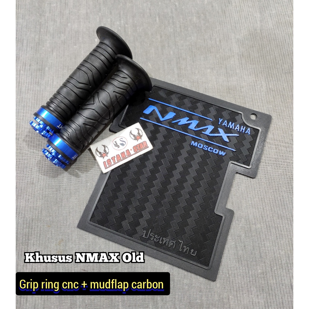 MUDFLAP CARBON NMAX OLD PLUS GRIP RING CNC BLUE