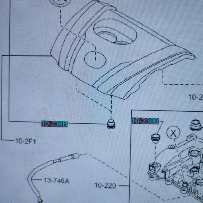Original ori asli Karet Dudukan cover tutup Engine mesin Mazda Cx5
