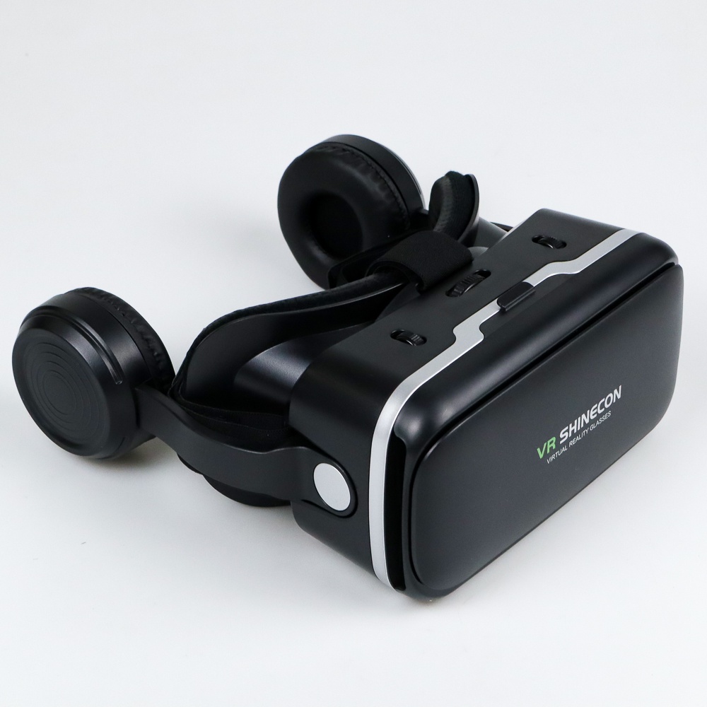 VR Box Virtual Reality Glasses dengan Headphone - Black