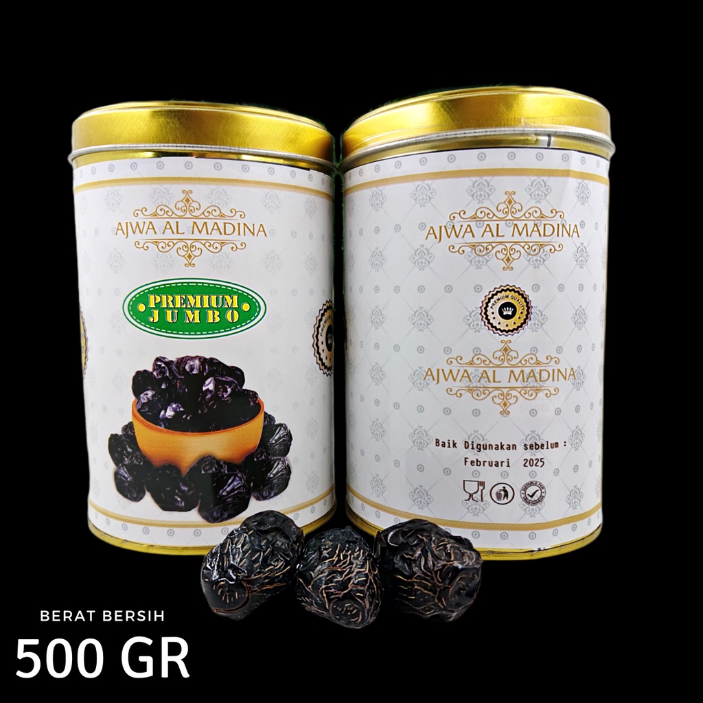 KURMA AJWA JUMBO AL MADINAH KALENG 500 GRAM