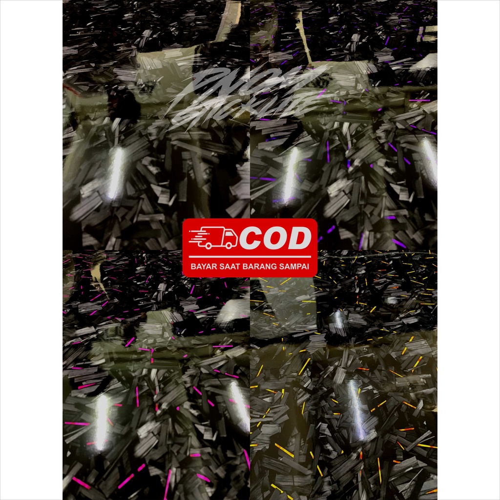 Sticker carbon forged V2 sticker carbon hitam stiker karbon hitam kevlar skotlet karbon hitam