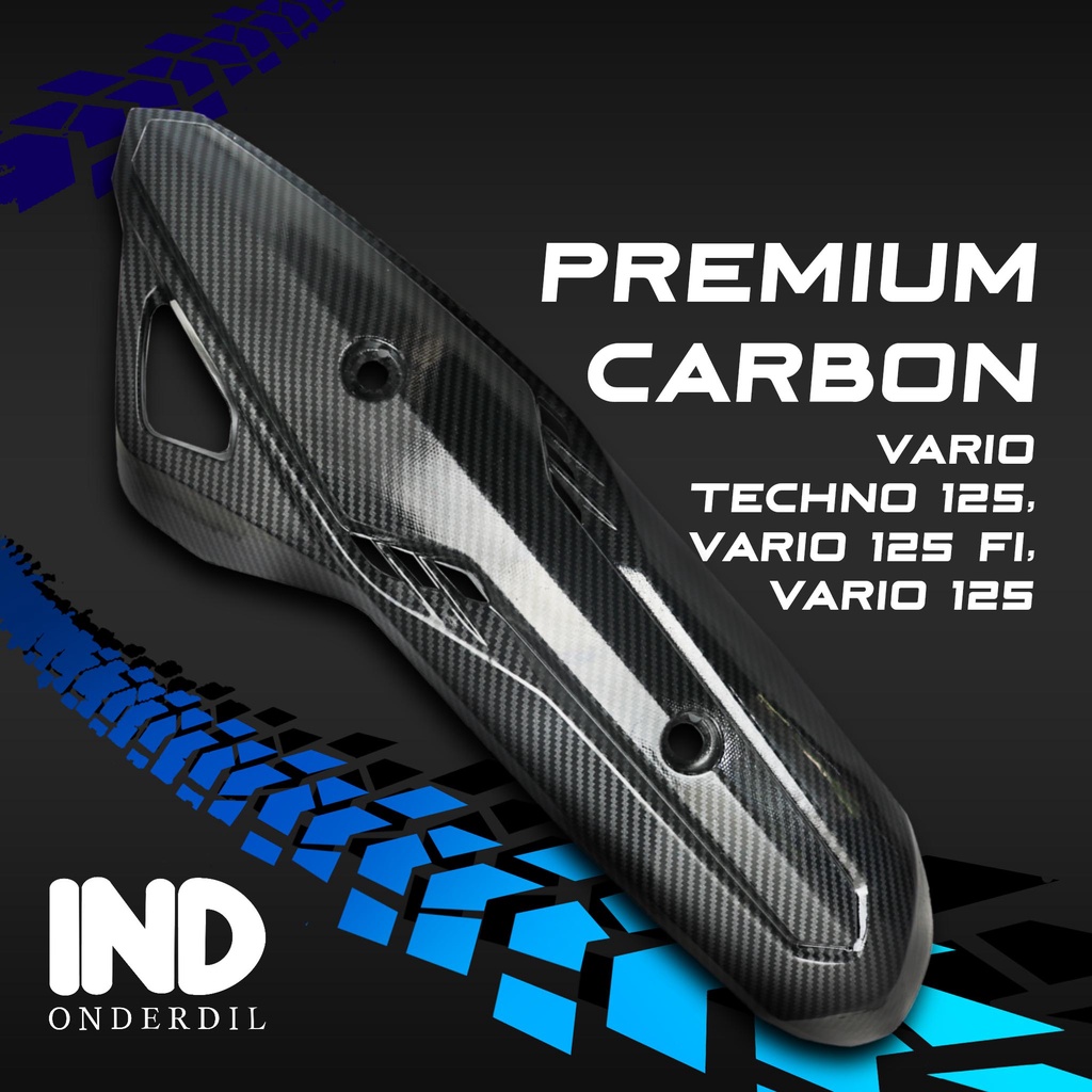 Cover Tutup-Pelindung Knalpot Carbon-Karbon Vario Techno 125 FI-F1 eSP