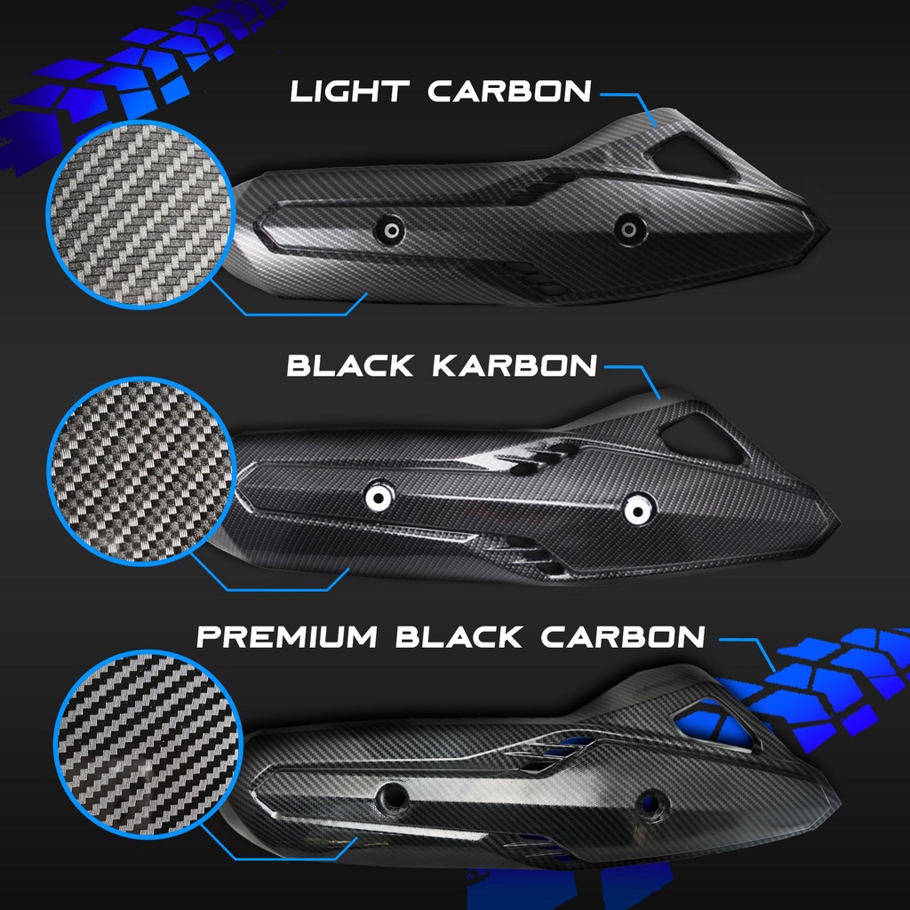 Cover Tutup-Pelindung Knalpot Carbon-Karbon Vario Techno 125 FI-F1 eSP