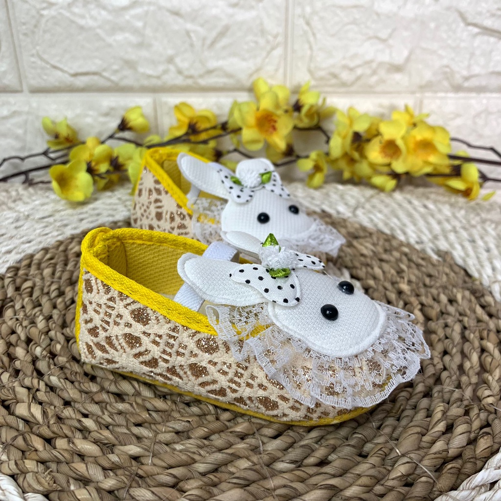 SEPATU PREWALKER BABY BAYI ANAK PEREMPUAN BONEKA KELINCI 0-12 BULAN FP12