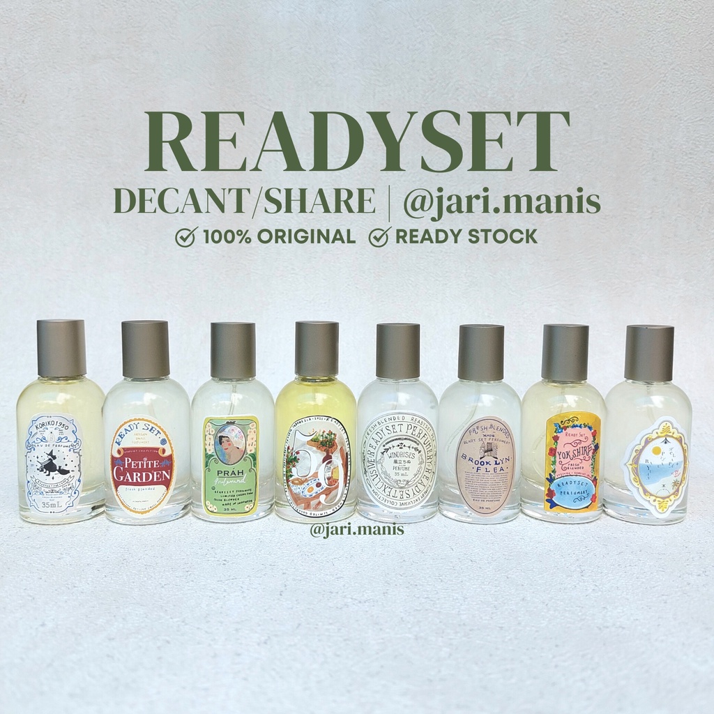 decant share - Readyset Windrises Tea Time Memoire 21 the white rabbit chateau of secret yokshire koriko 1950 prah boulevard petite garden brooklyn flea 59 rayuan pulau kelapa ready set vial tester parfum