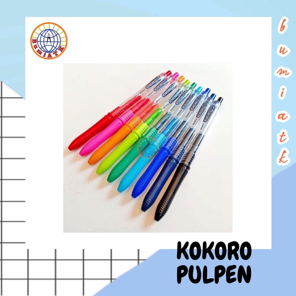 PULPEN GEL KOKORO / ZEBRA KOKORO COLOR 0,5 MM