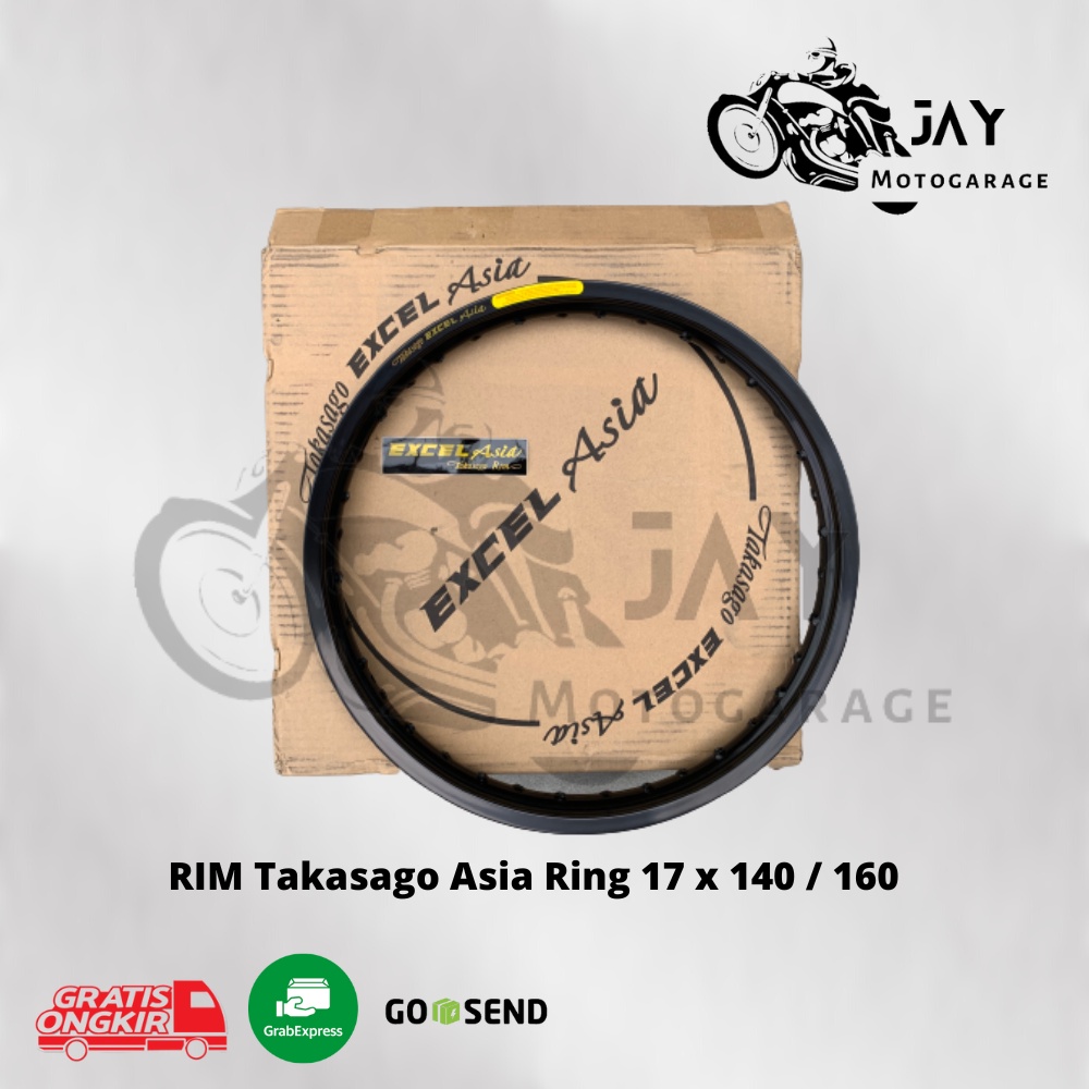 Velg TK Takasago Excel Asia Hitam Ring 17 140 - 160 Universal