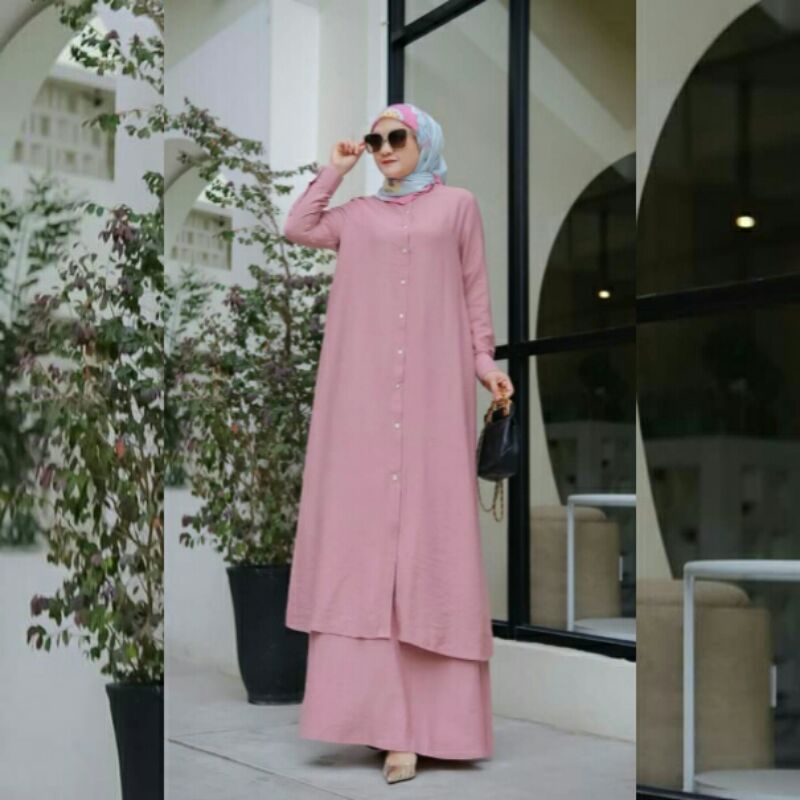Dress adera fm gamis polos