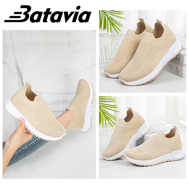 Batavia fashion Sepatu impor sepatu wanita sepatu rajut wanita terbaru Sepatu Wanita slip on premium sepatu wanita kasual olahraga nyaman sepatu wanita D10