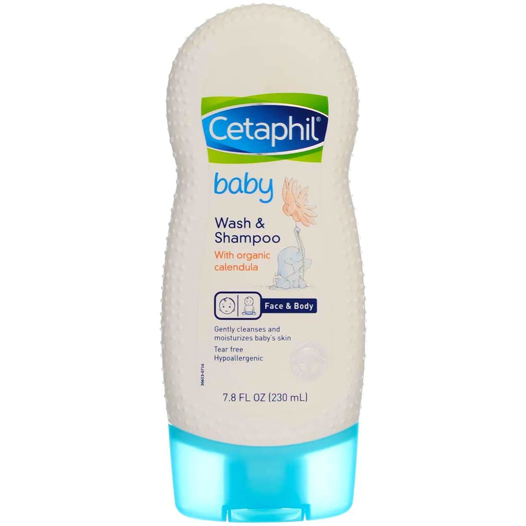 cetaphil baby wash &amp; shampoo with organic calendula 230ml