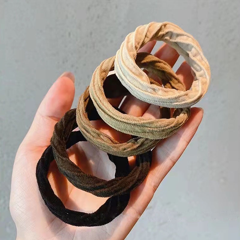 [ Bayar Di Tempat ] Ikat Rambut Karet Multi Color 5 Pcs - 5in1 Ikat Rambut Wanita