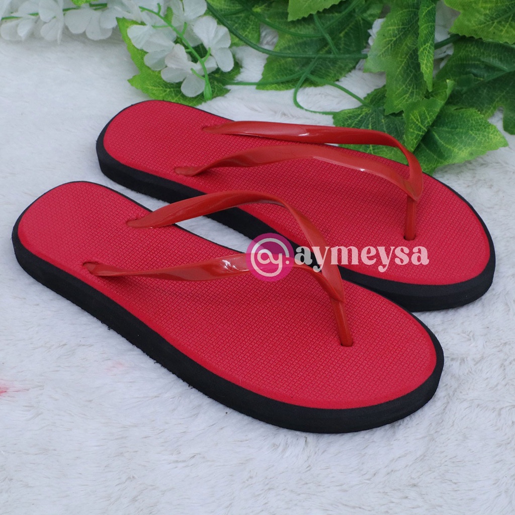 Sandal Jepit Polos Wanita Spons Premium Simpel dan Kekinian anti slip Sendal Teplek Terbaru 2023