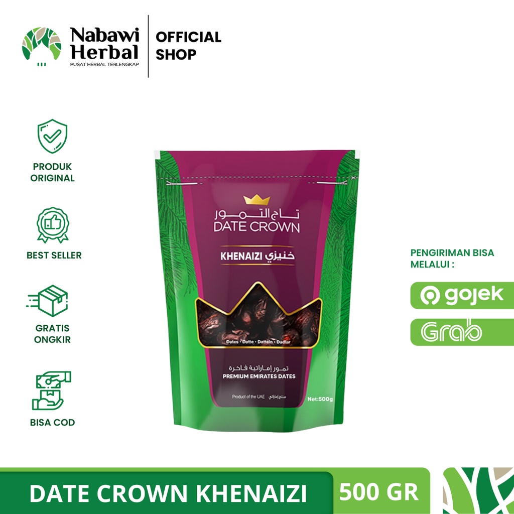 

Date Crown Khenaizi - Kurma Date Crown Khenaizi Kemasan Pouch - 500 Gram