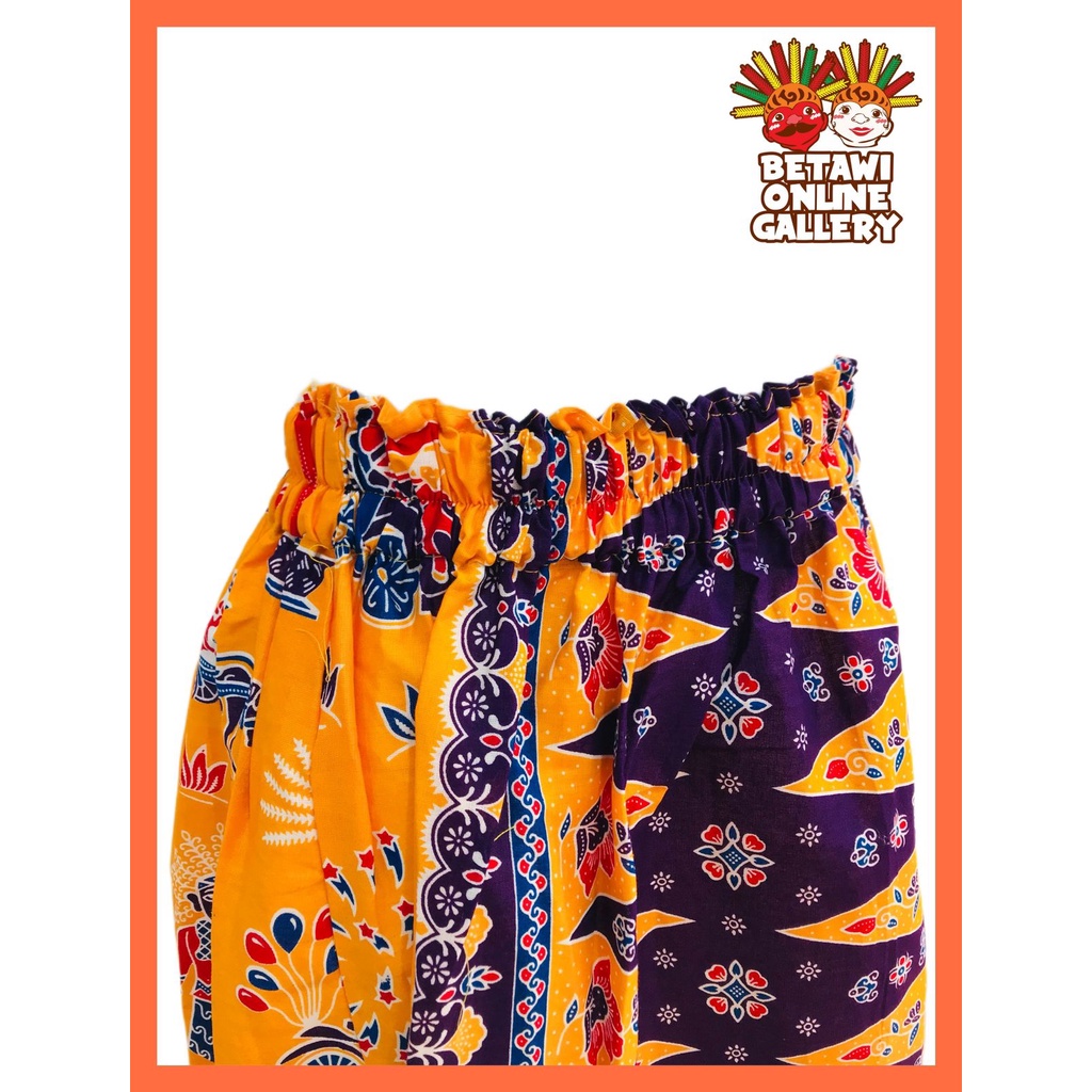 Rok Tumpal Batik Betawi Full Karet / Rok Batik Betawi / Rok Tumpal