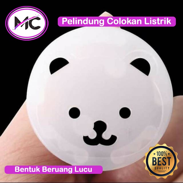 Pelindung Colokan Listrik Beruang Bahan Plastiik Penutup Terminal Baby Protector Melindungi Anak Dari Colokan Listrik