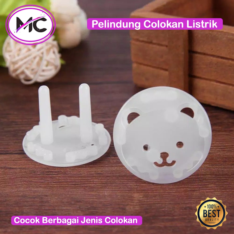 Pelindung Colokan Listrik Beruang Bahan Plastiik Penutup Terminal Baby Protector Melindungi Anak Dari Colokan Listrik