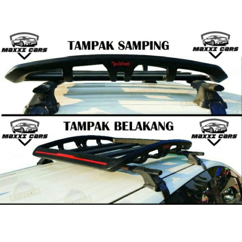 Paket Cross Bar Jepit Body + Rack Bagasi Atas Rockford Honda Mobilio MC