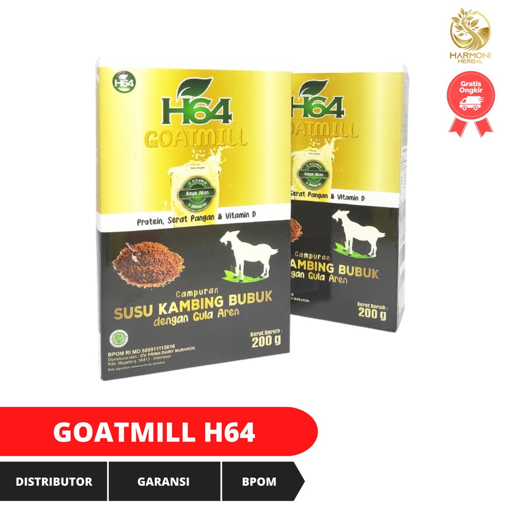 Susu Bubuk Kambing Etawa Premium H64 200gr - 80% Susu Kambing Dan 20% Gula Aren