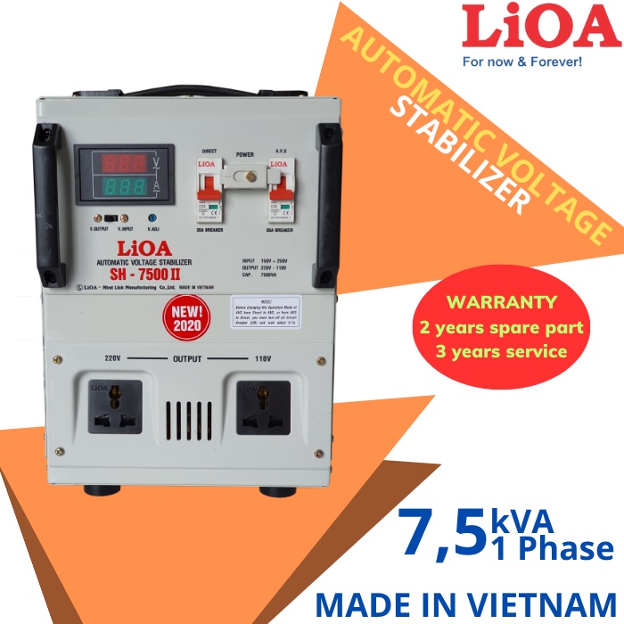 Stabilizer / Stavolt 7,5 kVA LiOA SH-7500 II, 1 Phase