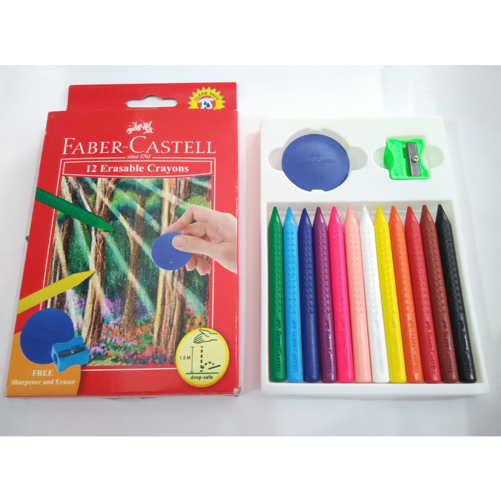 

Erasable Crayons Faber Castell 12 Warna / Crayons Bisa Di Hapus