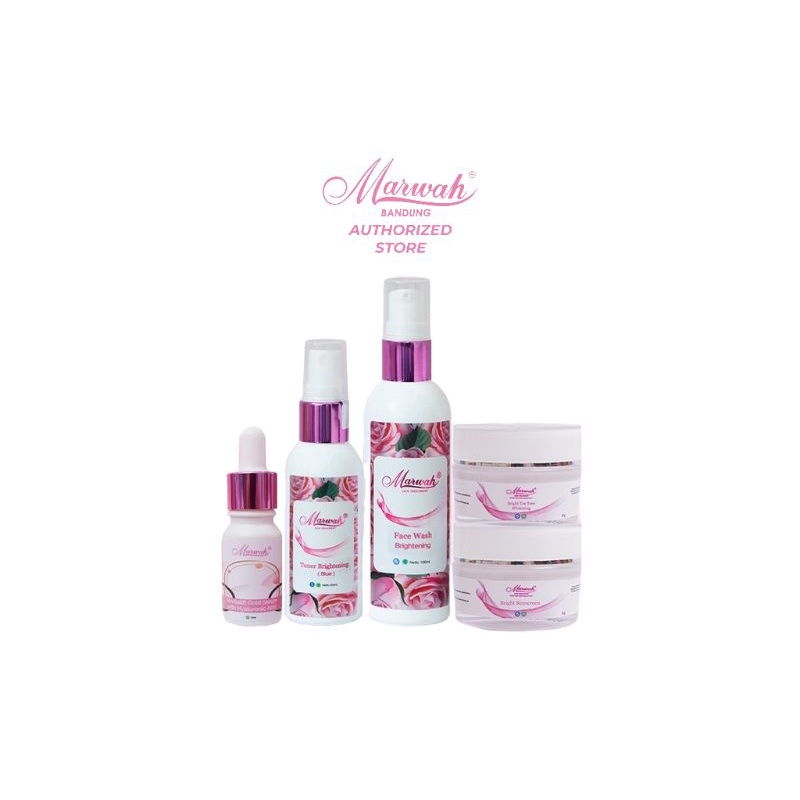 Marwah Official | Skin Care Paket Diamond Bright Perawatan Kecantikan Pelembab Pencerah wajah