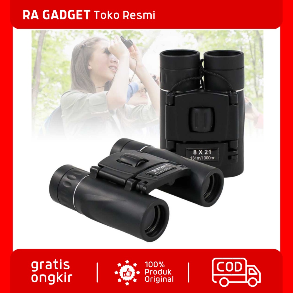Teropong Binoculars Compact Zoom 8x21 10000M / Teropong jarak Jauh Keker Binocular Binocullar Binoku