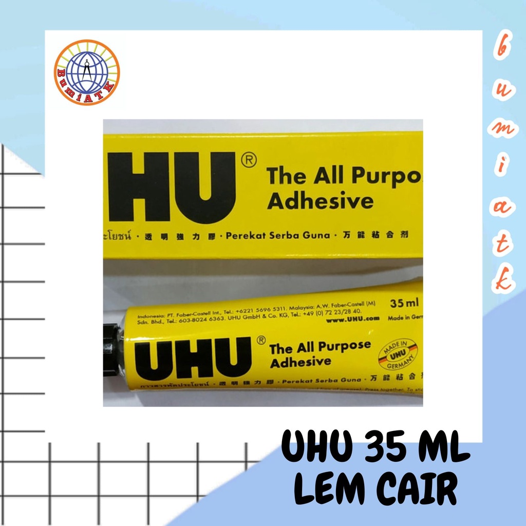 

LEM UHU / LEM SERBAGUNA / LEM KAYU / LEM KAIN / UHU LEM CAIR 35ML